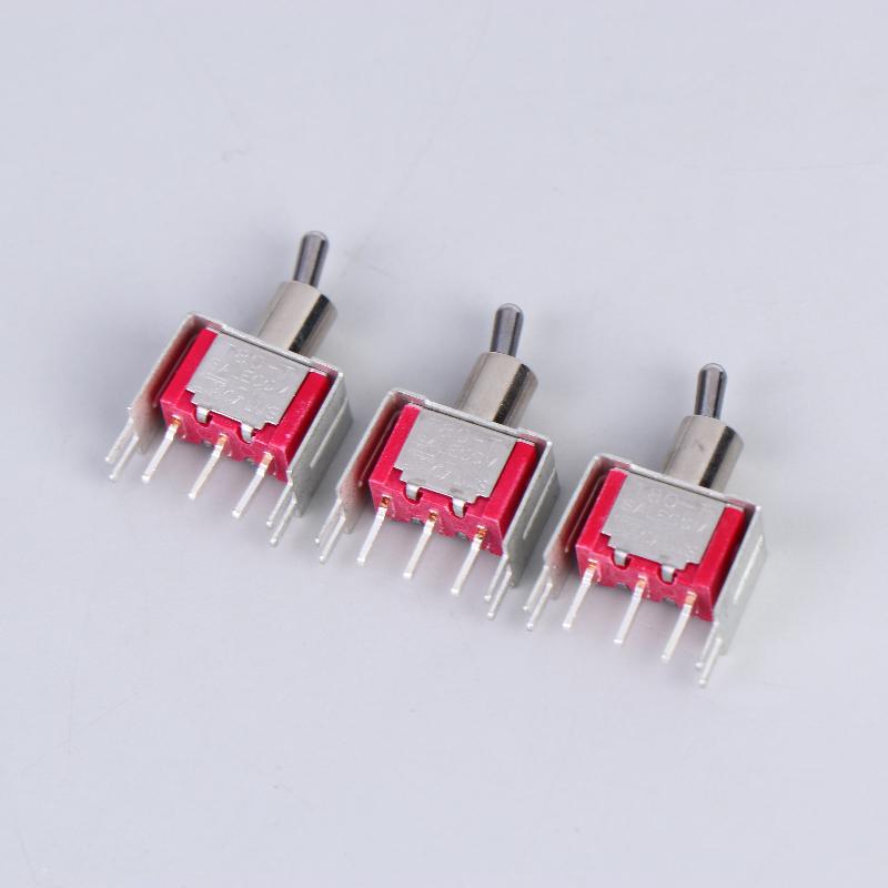1/3Pcs T8013-TNCQ-S20 Toggle Switch T80-T Series Vertical Right Angle 3Pin ON-ON 2 Position Button With Bracket