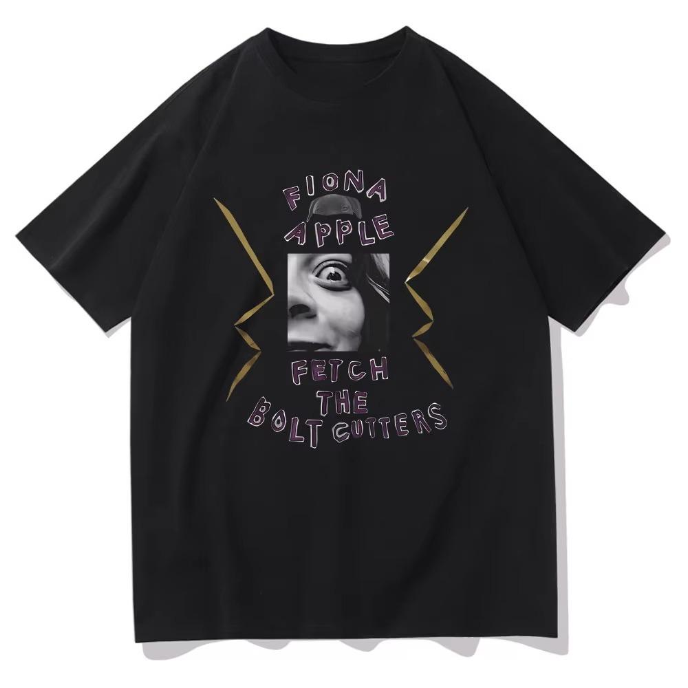Лимитированная футболка с принтом альбома Fiona Apple Fetch The Bolt Cutters Оверсайз Мужская Женская Рок Уличная мода Мужская мода Хип-хоп Футболка
