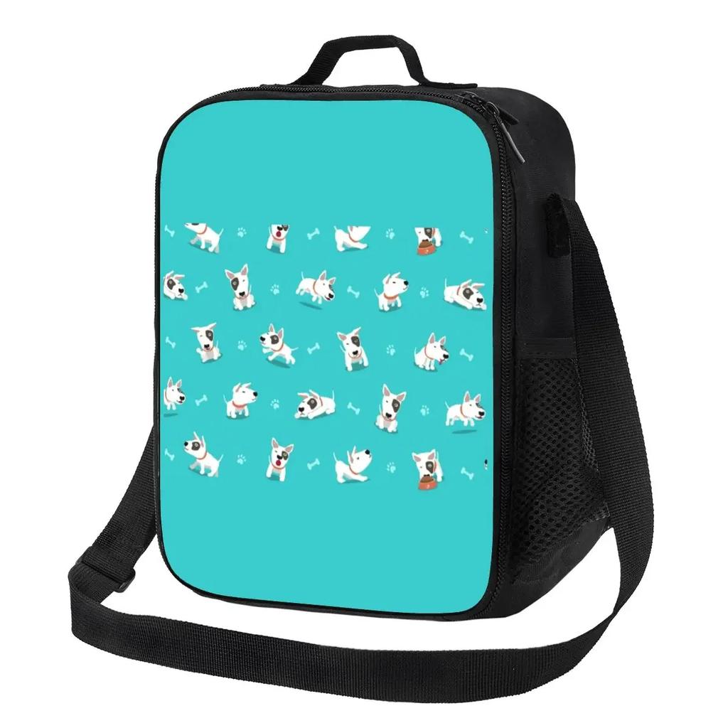 Rainbow Bullies Funny Bull Terrier Insulated Lunch Tote Bag for Dog Resuable Thermal Cooler Food Bento Box Work School Travel