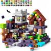 Магнитные строительные блоки Мир Майнкрафт Магнитные Растения Зомби Кирпичный Кубик STEM Сенсорный Набор Игрушек 2025 Лучший подарок для мальчика, девочки, ребенка 3+