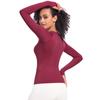 Auroth Long Sleeve Yoga Shirts With Thumb Hole Women Gym Sports Top Solid Color Running Slim Stretch Fitness Shirts
