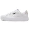 Lily Platform Leather White Women Sneakers Black 384617-01