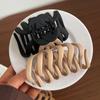 Элегантные матовые черные кофейные пластиковые большие зажимы для крабовых волос, аксессуары для головных уборов, большие зажимы в виде акулы для женщин, подарки