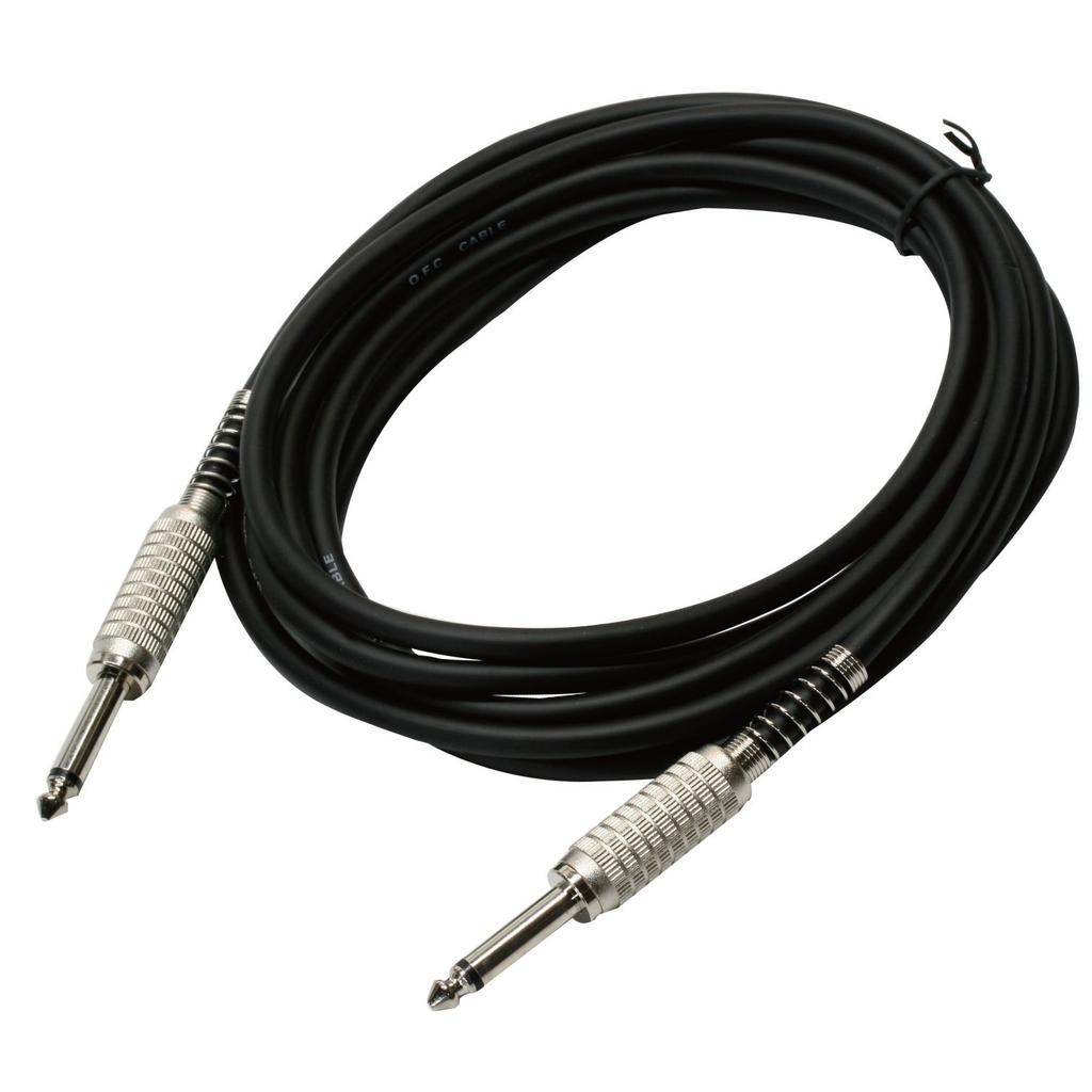TECH Guitar Cord 5m Cable Thickness 6mm Diameter TC-5 Black