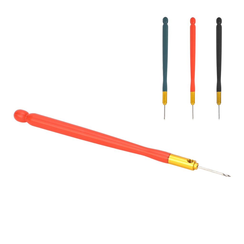 Крючок для вышивки крючком с пластиковой ручкой, многофункциональный инструмент для вышивки крючком и бисером