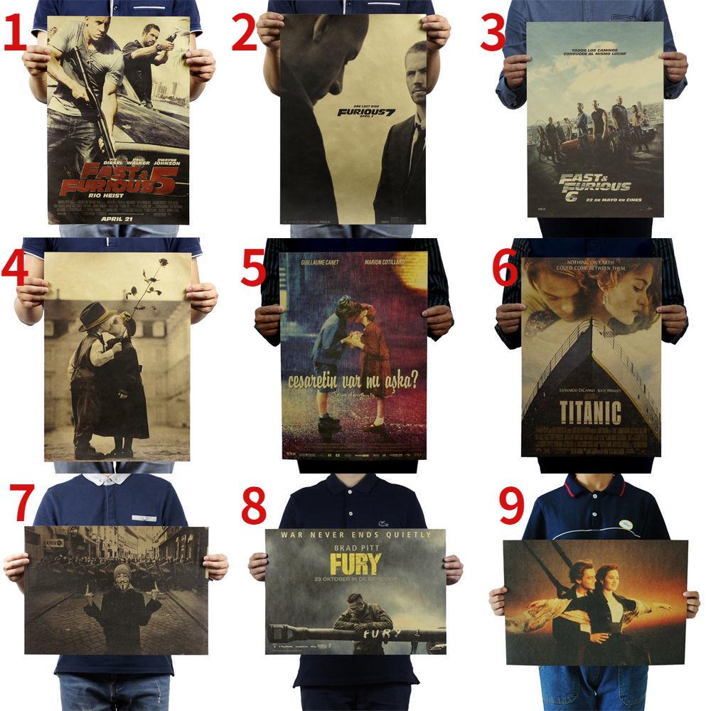 Ностальгический классический постер фильма Титаник Форсаж Бар Кафе Декор Стены Картина