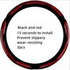 Carbon Fiber Steering Wheel Cover with Inner Ring, Anti-slip, Unisex, Segmented, for Car Interior Accessories