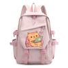 Cute Chill Tabby Cat Bubble Tea Anime Kitten Women Backpack Usb Port Travel Backpacks Trend Laptop Backpack Back To School Gift