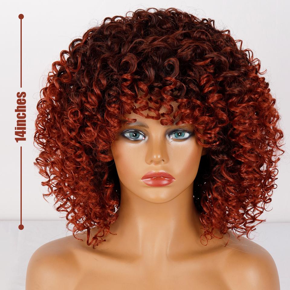 MERISIHAIR Афро-женский кудрявый короткий парик с челкой из синтетического волокна, натуральный черный кудрявый вьющийся парик для косплея, повседневная одежда