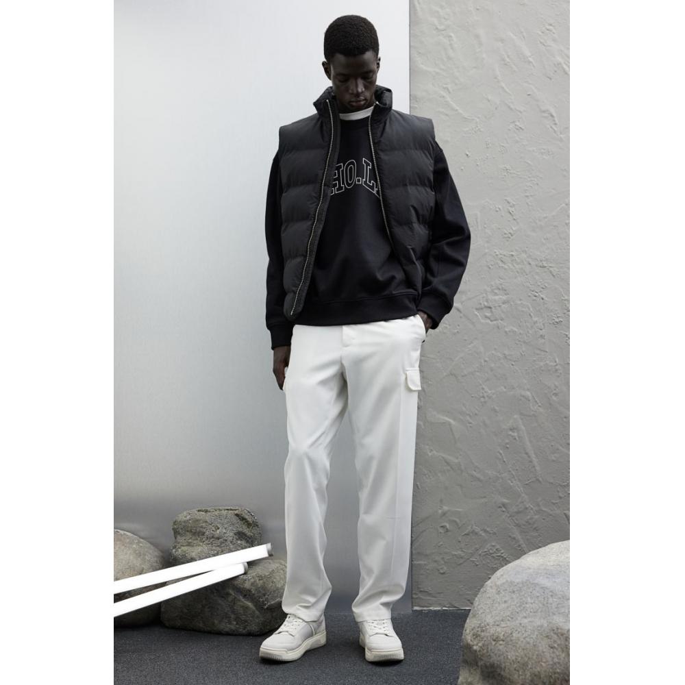 H M eMbroidered sweatsHirt Black soHo