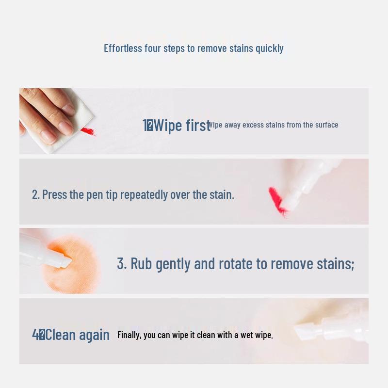 Ручка для мгновенного удаления пятен - Портативная безводная волшебная палочка для быстрых бытовых пятен