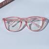 Модные розовые прозрачные очки в оправе, женские, дизайн полной оправы, прозрачные линзы, повседневный стиль