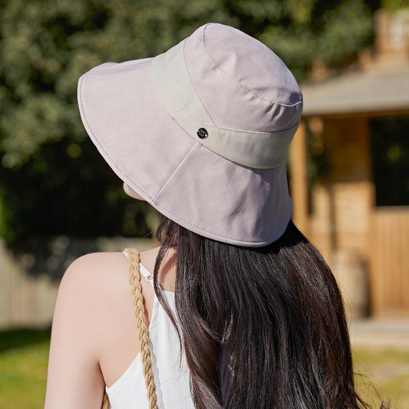 Летняя шляпа женская шляпа-ведро солнцезащитная шляпа летняя уличная защита от УФ-излучения с большими полями