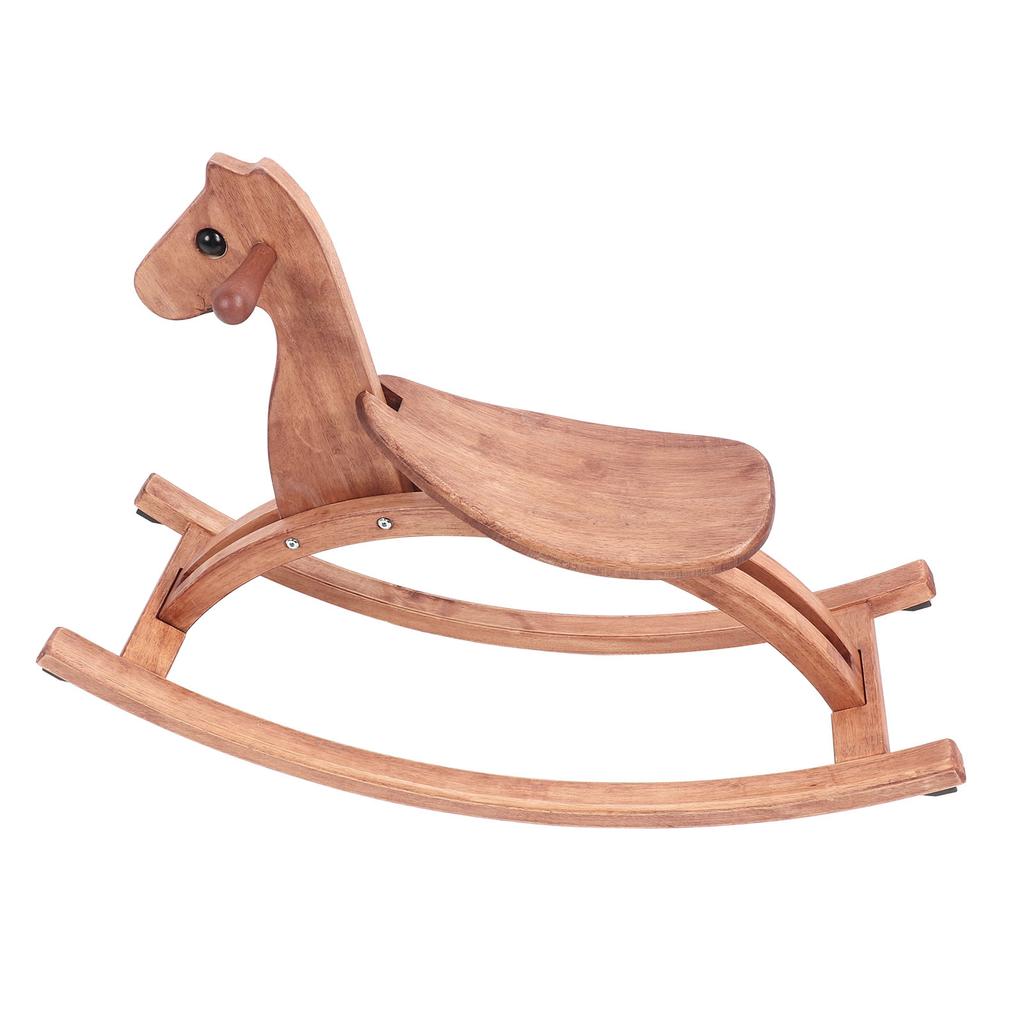 Детская деревянная лошадка с седлом и ручкой, кресло-качалка, игрушка для катания на ней для ежедневного развлечения