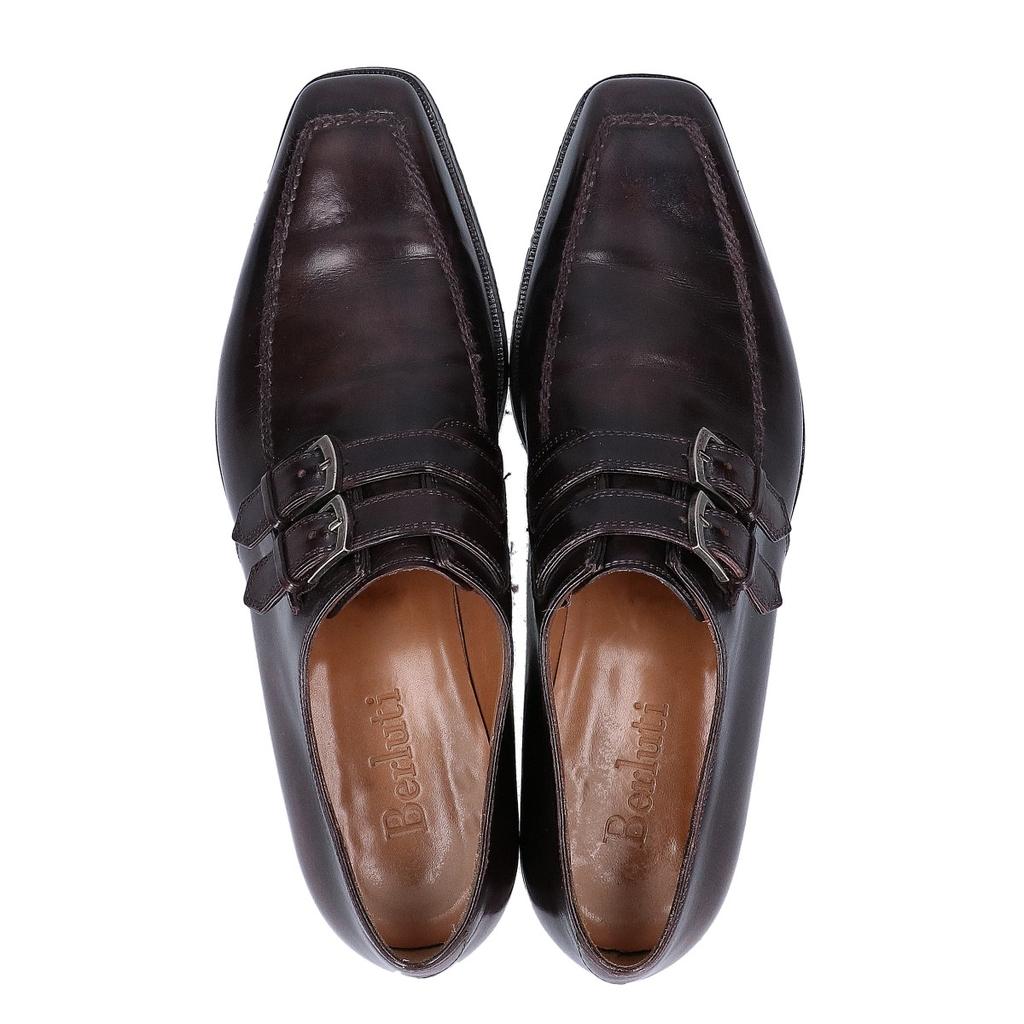 Berluti [Отличное состояние] Туфли с квадратным носком и двойным ремешком-монком 7 КоричневыйБ/у