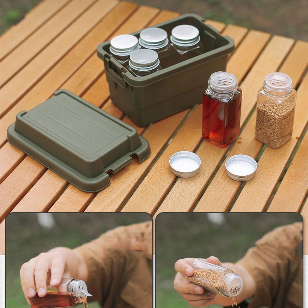 Durable Camping Storage Box Plastic BBQ Utensils Organizer Gift Mini Storage Box Travel