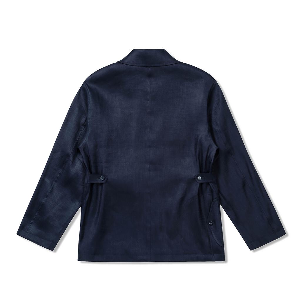 Edwardmax Linen & Cotton Utility City Jacket (Nv)