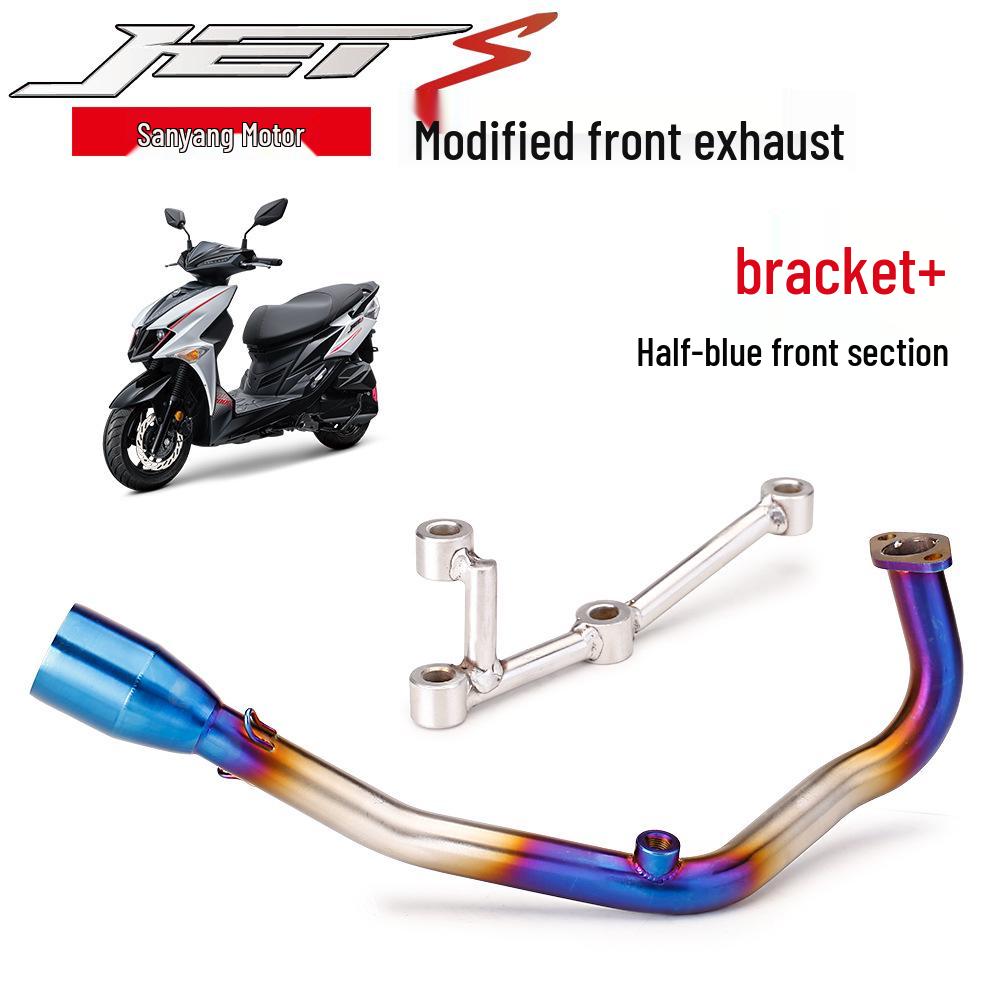 Выхлопная труба из нержавеющей стали SYM JETS 125 R77: Неразрушающая модификация прямой посадки