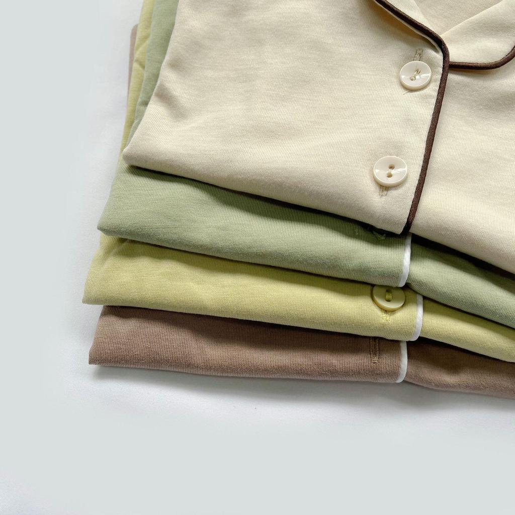 Комплект детской хлопковой пижамы в корейском стиле для всей семьи - Версия с коротким рукавом для девочек и мальчиков