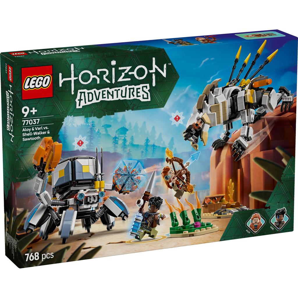 LEGO Horizon Элой и Вар против. Ходунок и Зубчатый Игрушка - Подарок на День Рождения - Строительные Блоки - Мальчики, Девочки, Дети (Возраст 9, 10, 11 лет) - Игра - 77037