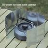 Outdoor Ultra-Light Aluminum Alloy Windshield for Folding Stove - 8/10 Pieces