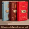 Депозитная книга с надежным замком-паролем, большой вместительный зажим для сбора памятных банкнот