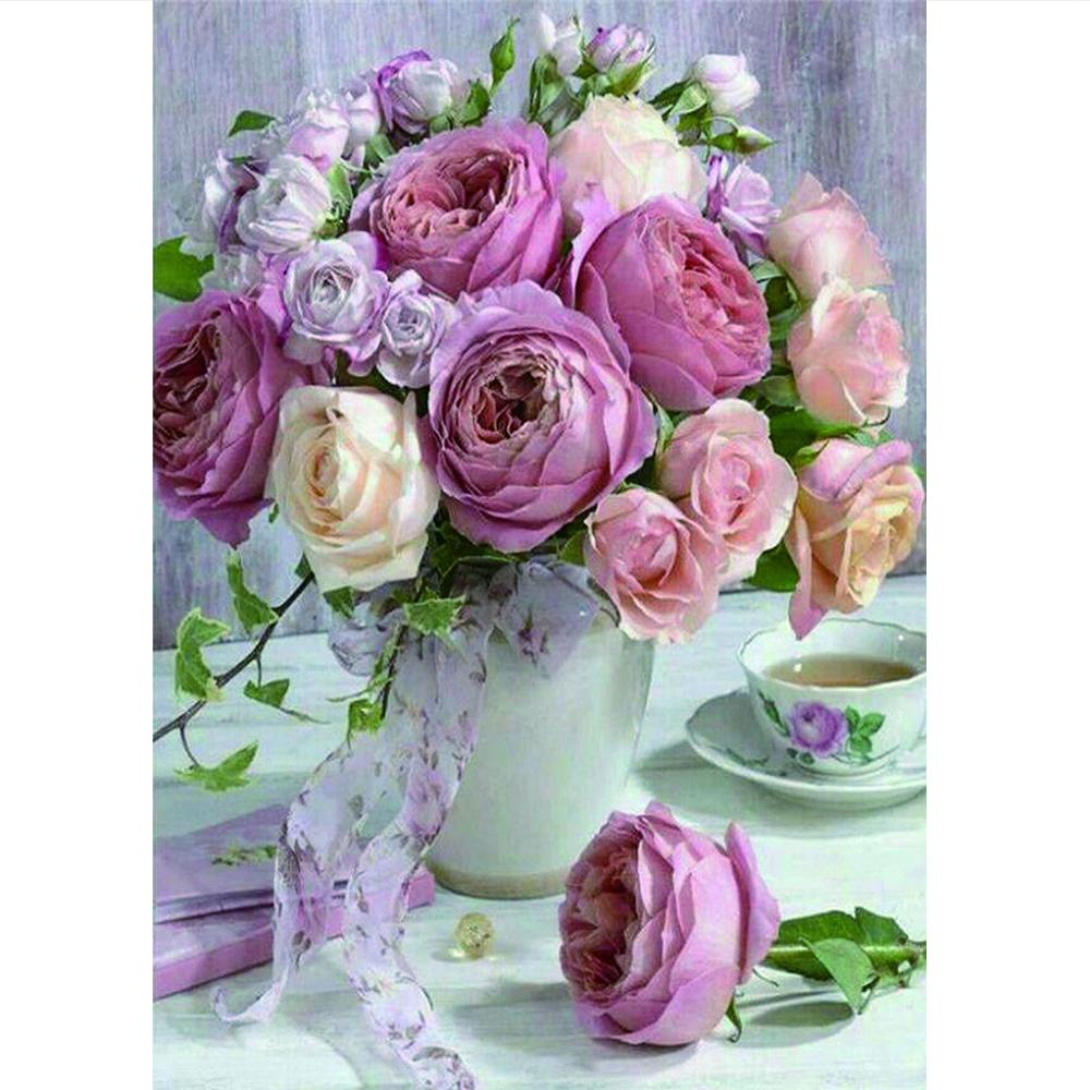 5D Diamond Painting Diy Flower And Bird Full Diamond Handmade Diamond Embroidered Mosaic Pattern Home Bedroom Decoration Gift