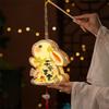 Cartoon Mid-Autumn Festival Lantern Wood Lantern DIY Material Package Kawaii Rabbit Lanterns  Kids