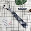 Small Tie Male and Female Students College Style Lazy Plaid Harajuku Trend Japanese JK Uniform