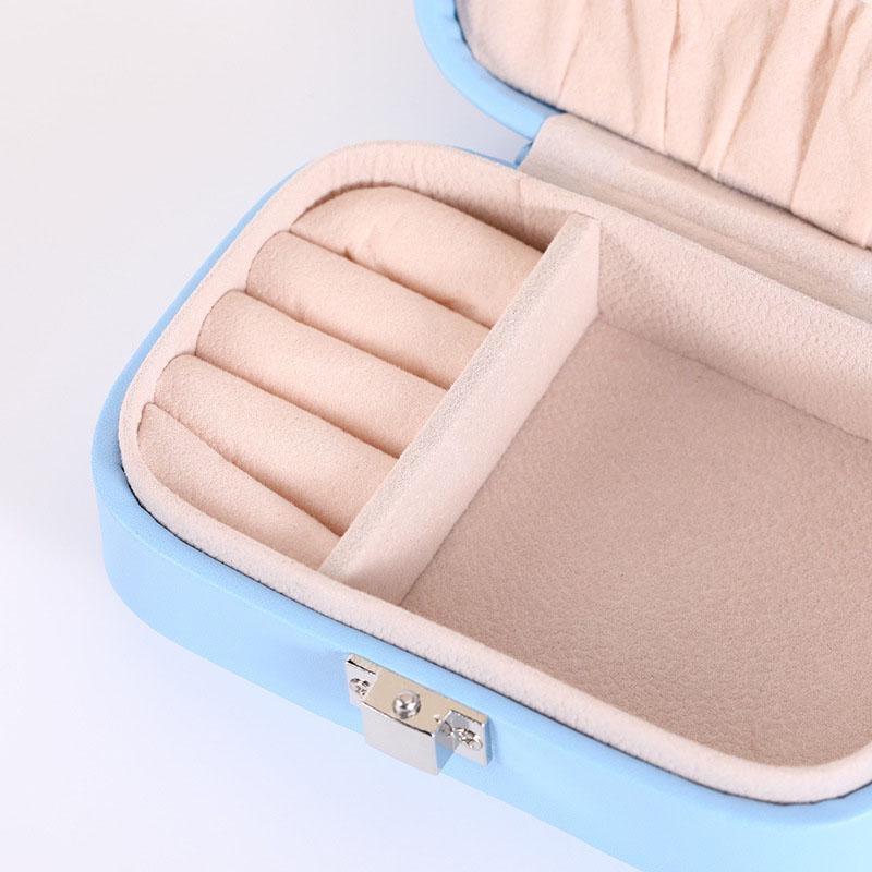 Мини-органайзер для ювелирных изделий из искусственной кожи, портативная портативная машинка для путешествий, футляр для хранения ожерелья, сережек и колец