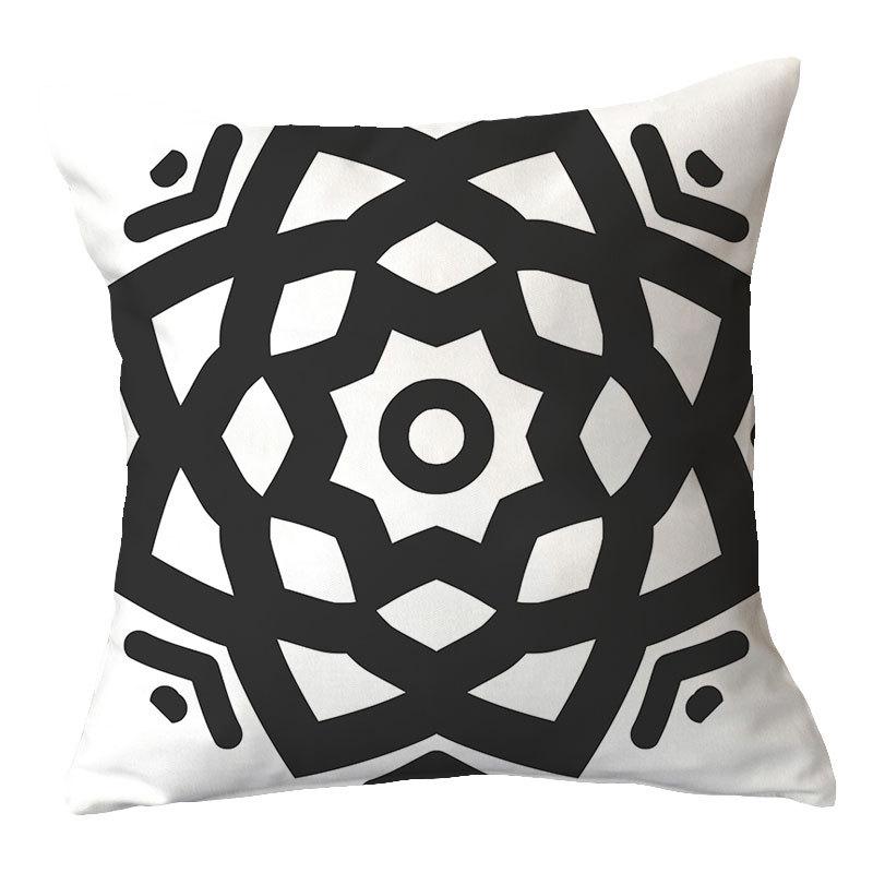 Simple New Square Geometric Plush Pillowcase Home Fabric Sofa Pillow Cushion Cover