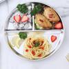 Unbreakable Portion Control Plate 304 Stainless Steel 3 Compartment Food Tray  Kids