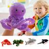 Plush Sea Animal Hand Puppet Movable Mouth Shark Whale Turtle Octopus Crab Hand Puppet Role Playing Pretend Play Doll Storytelling Prop Kids Gifts