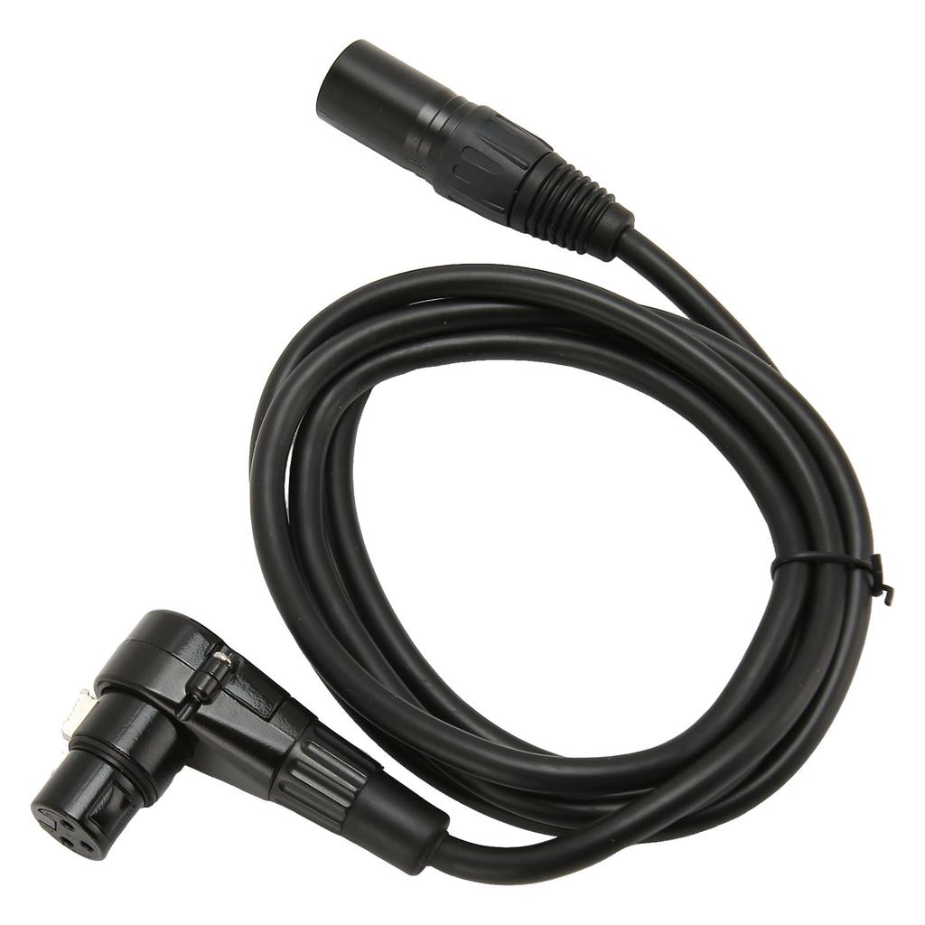 Микрофонный кабель XLR папа к 90 градусов мама 3-контактный посеребренный проводник OFC XLR микрофонный балансный кабель 4,9 фута