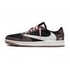 Travis Scott x Air Jordan 1 Коллаборация Амортизация Низкие Винтажные Баскетбольные Кроссовки Унисекс Кофейный DZ4137-700(Команда723-7)