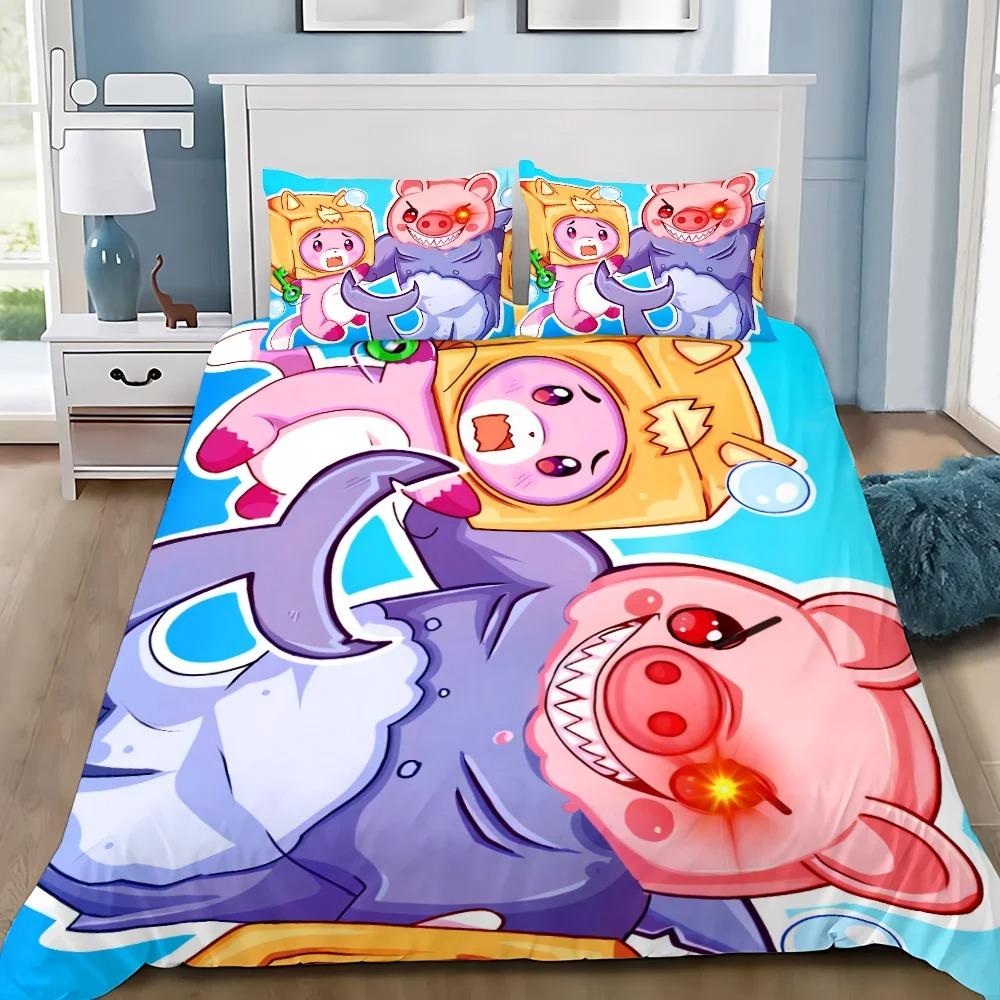 Мультяшный пододеяльник наволочка комплект постельного белья L-Lankyboxes взрослый мальчик девочка украшение спальни детский подарок односпальный двуспальный большой размер