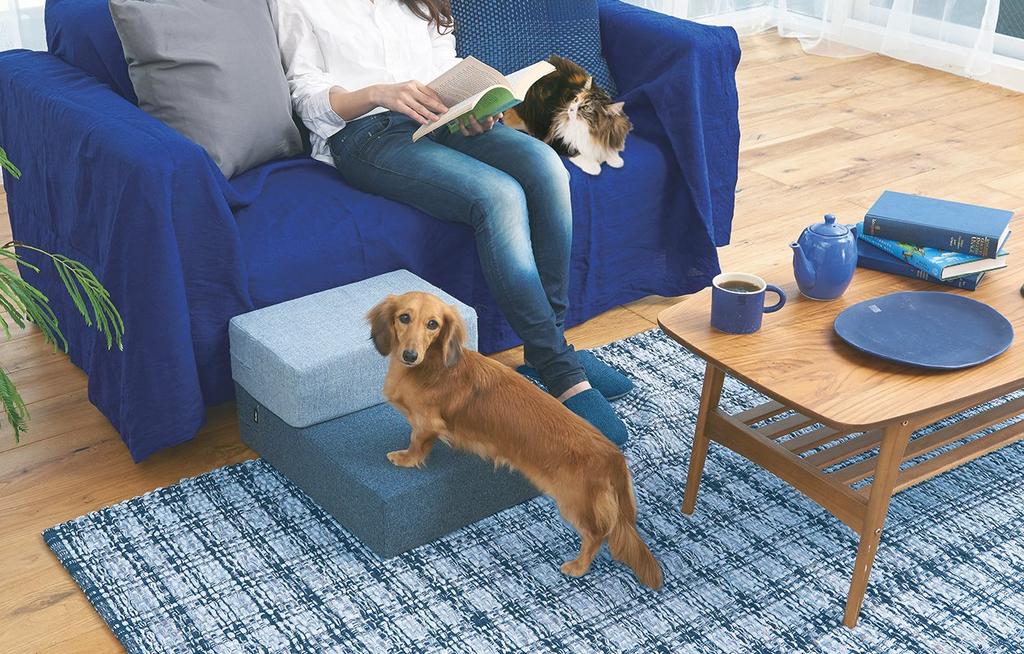 Petio Тканевая подушка-ступенька Океанский синий для питомцев
