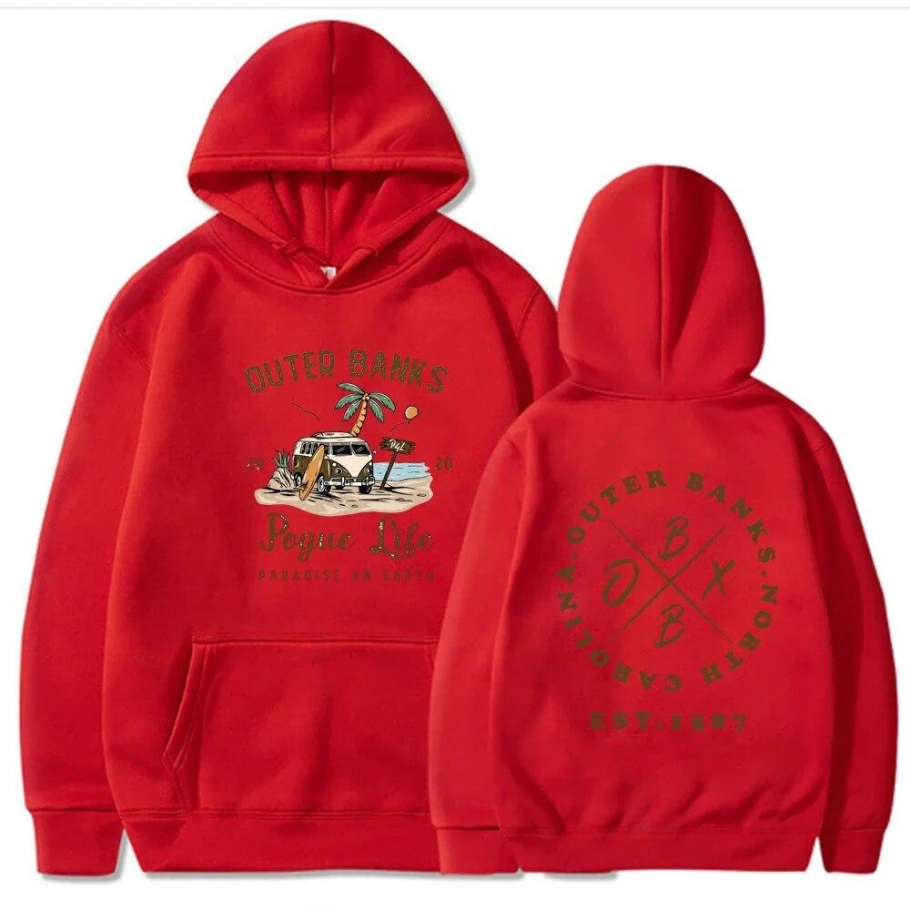 Толстовка Outer Banks Pogue Life, женская толстовка с длинным рукавом в стиле Харадзюку, студенческий пуловер унисекс, топы с капюшоном