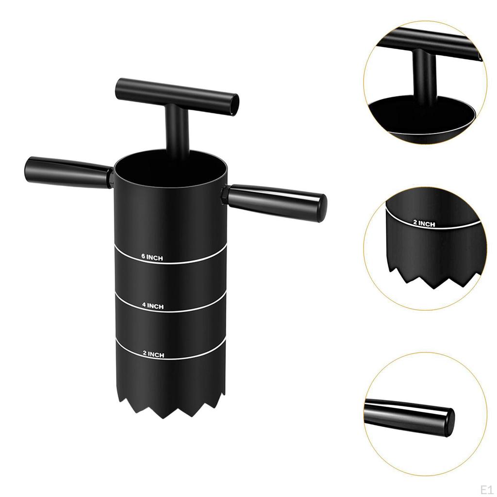 Golf Hole Digger with Detachable Grip, Precision Heavy Duty Steel, Turf Punch Tool Portable for