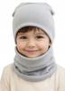 Hat + Scarf Set 110-122 Children' Set 52-56 Spring Gray