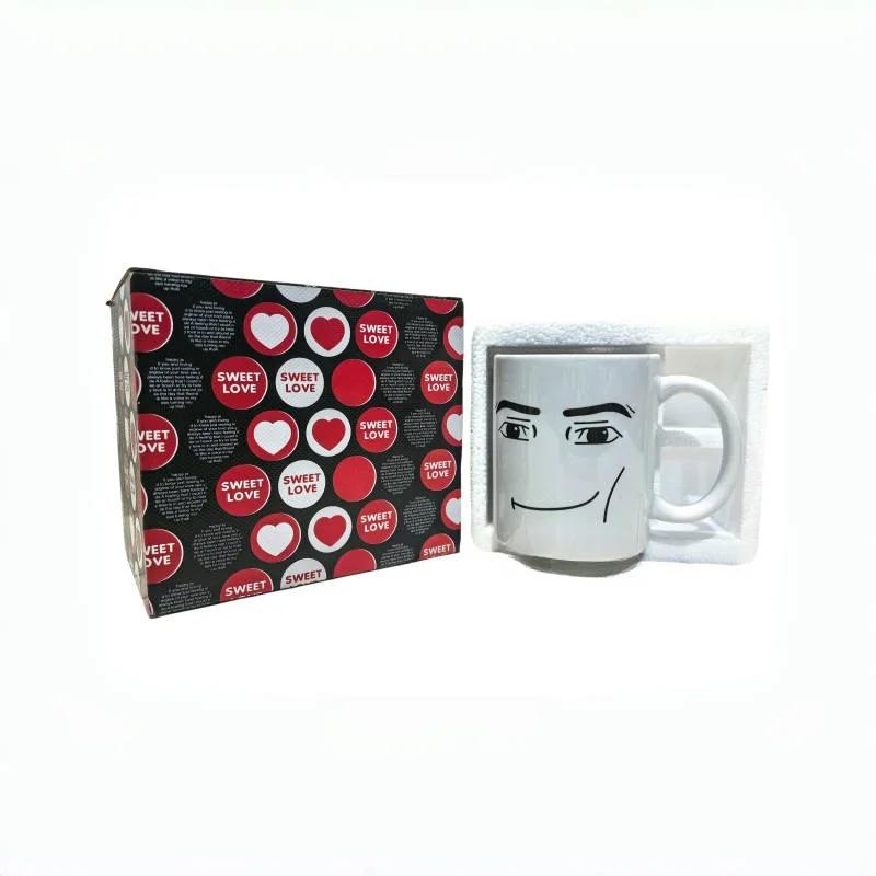 Stylish Ceramic Mug with Cute Woman Face Design - Minimalist Coffee Cup for Milk/Breakfast, Creative Gift for Men/Women