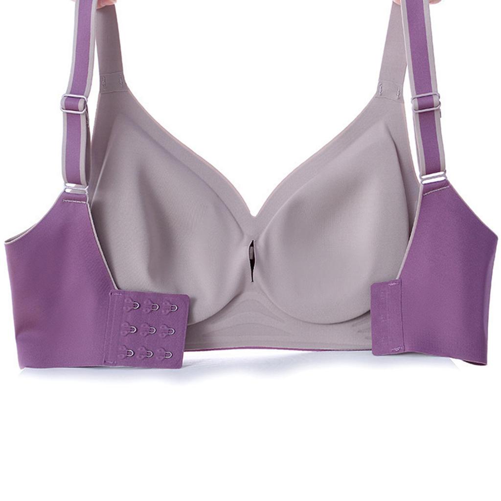 Женский бюстгальтер Съемные накладки на грудь Сплошной цвет Push Up Поддержка груди Дышащая мягкая беспроводная застежка на спине Регулируемые бретели Спортивный бюстгальтер