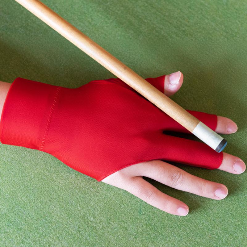 1Pc Spandex Snooker Billiard Cue Glove Pool Left Hand Open Three Finger Accessory Professional Billiards Gloves Left Hand Cover