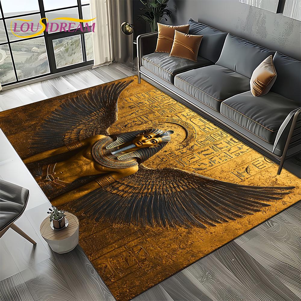 Древний Египет Смерть Анубис Фараон Гор Мифология Ковер Коврик для Гостиной Спальни Дома Дивана, Ковер Нескользящий Коврик для Пола