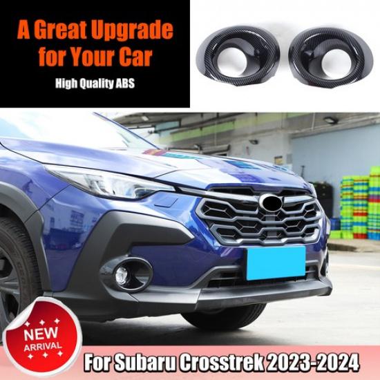 ABS Карбоновое волокно Накладка на переднюю противотуманную фару для Subaru Crosstrek -24