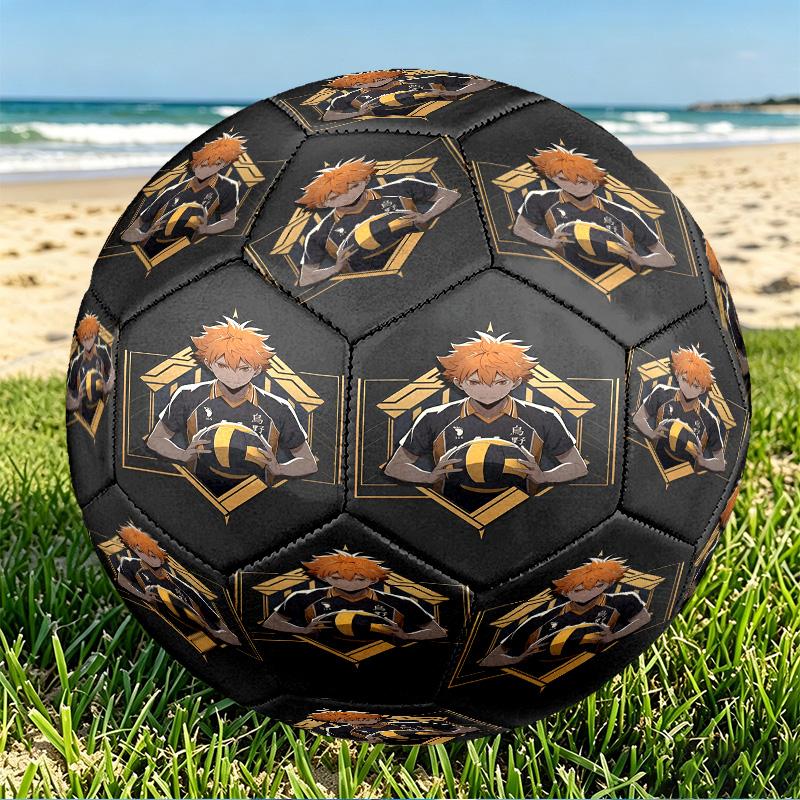 Haikyu Print Size 5 Soccer Ball, PU Wear Resistant Football for Match Training and Daily Practice, Birthday Gift for Soccer Fans