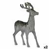 Decorative Figure Christmas Reindeer Silver Plastic 15 X 45 X 30 Cm (2 Units)