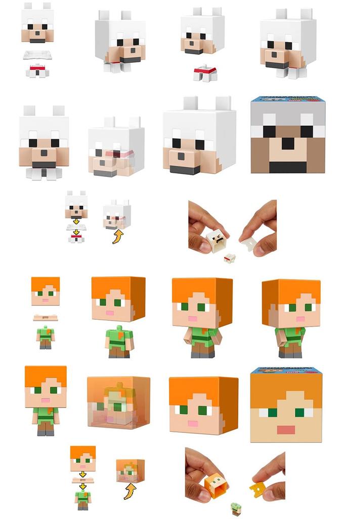 Minecraft Mob Head Mini Figure Mini Assortment Фигурки, проданные в годах и (ШАХТЕРСКОЕ РЕМЕСЛО) [36 ящиков] [6 вверх] 986A-HDV64