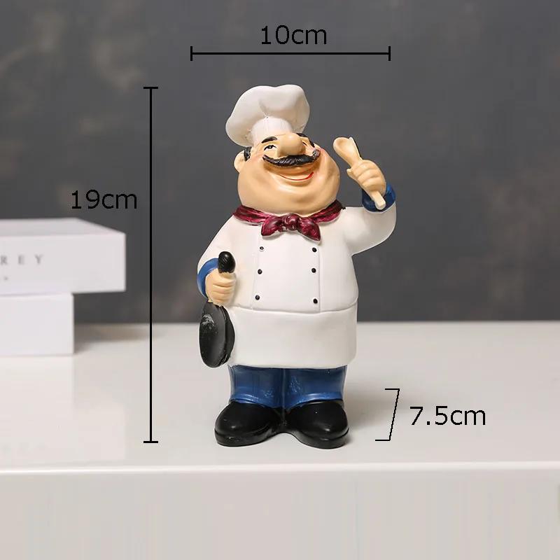 Креативные фигурки поваров с бородой, статуэтка, украшение стола, профессиональный шеф-повар, скульптура из смолы, украшения, современный домашний декор