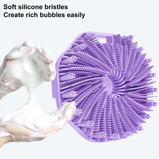 1/2шт силиконовая щетка для ванны отшелушивающая кожа скраб для тела с массажными щетинками нескользящая ручка щетка для душа